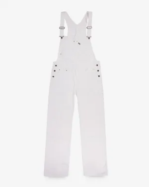 10.5oz Herringbone Double Knee Overalls - White