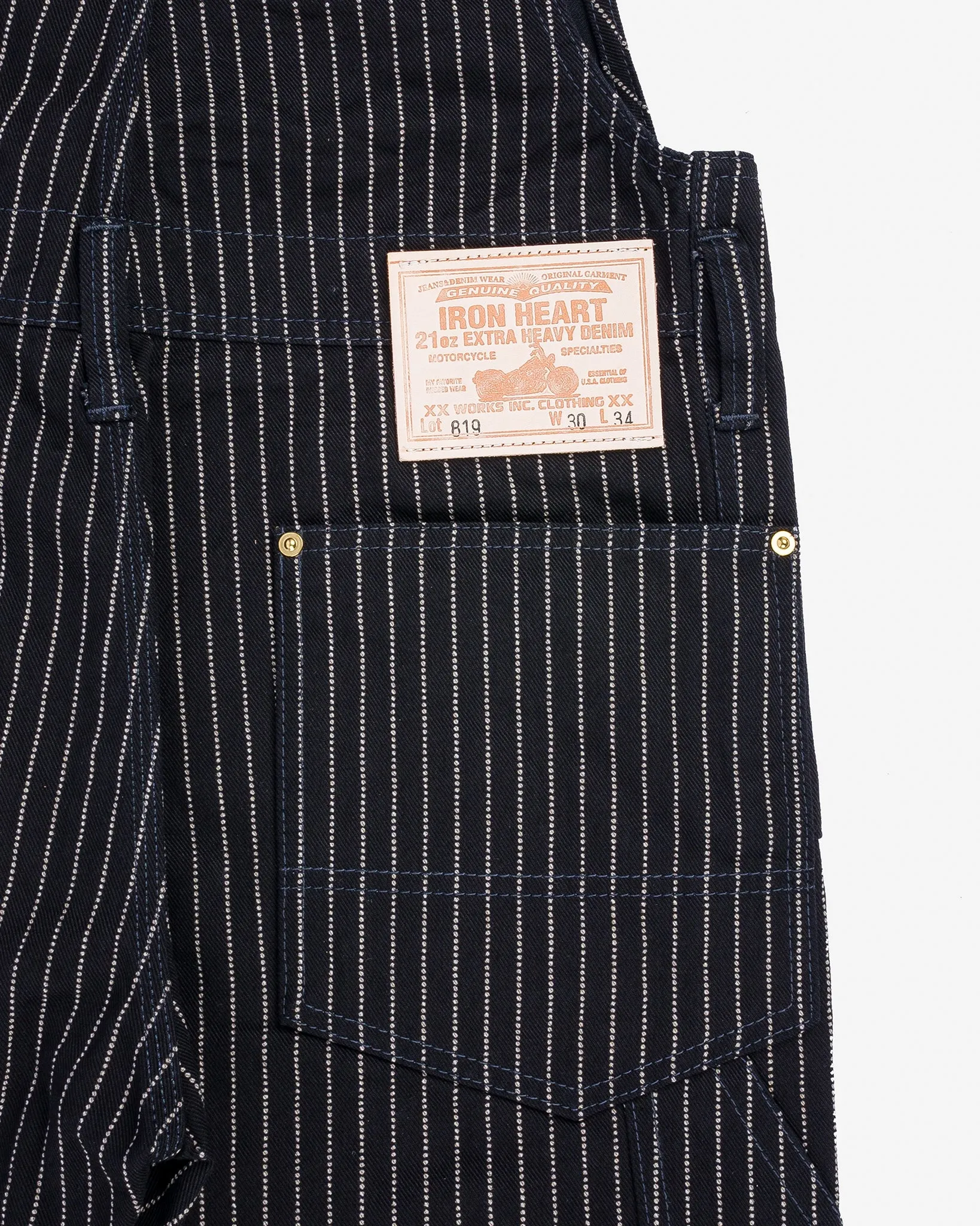 12oz Wabash Double Knee Overalls - Black