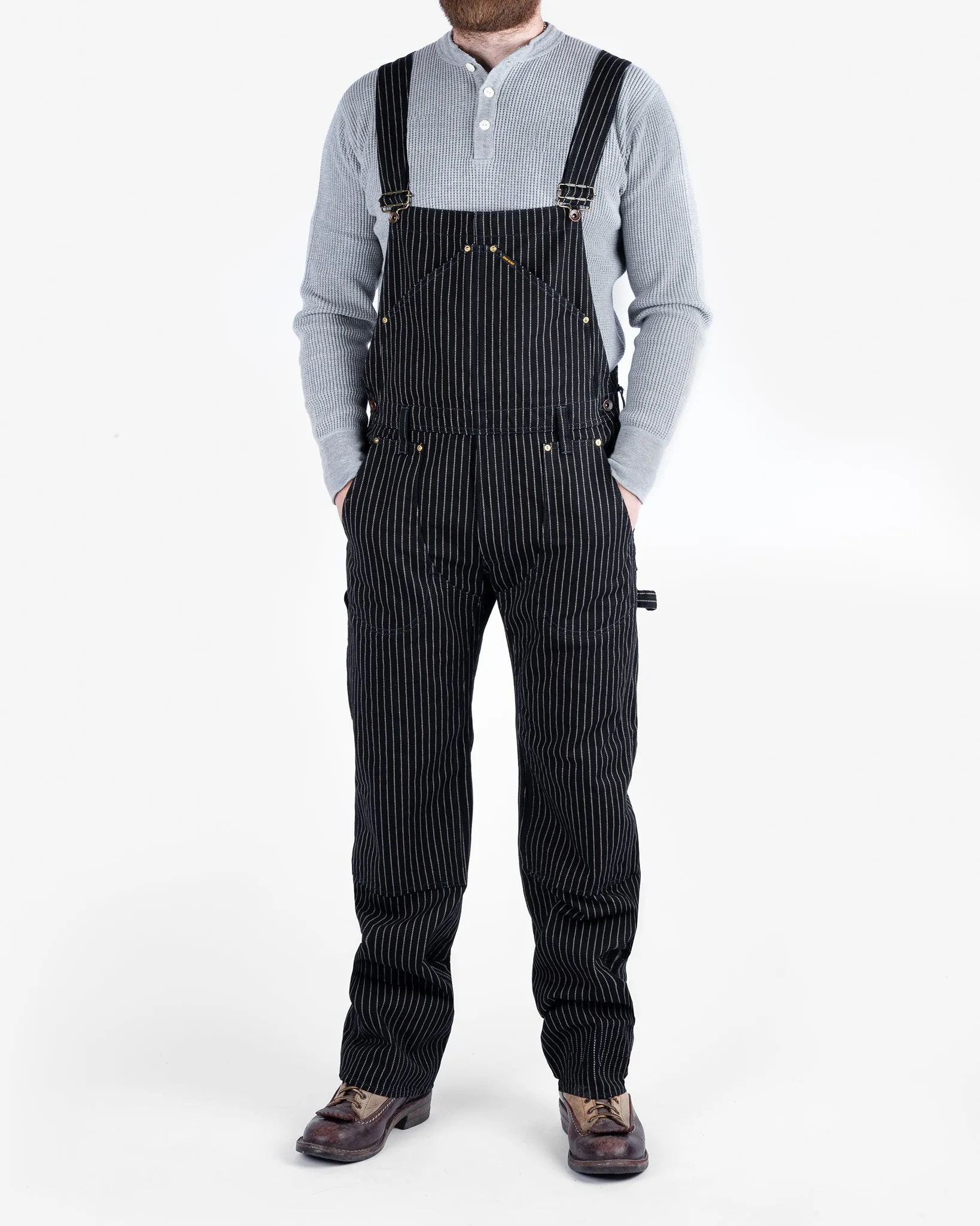12oz Wabash Double Knee Overalls - Black