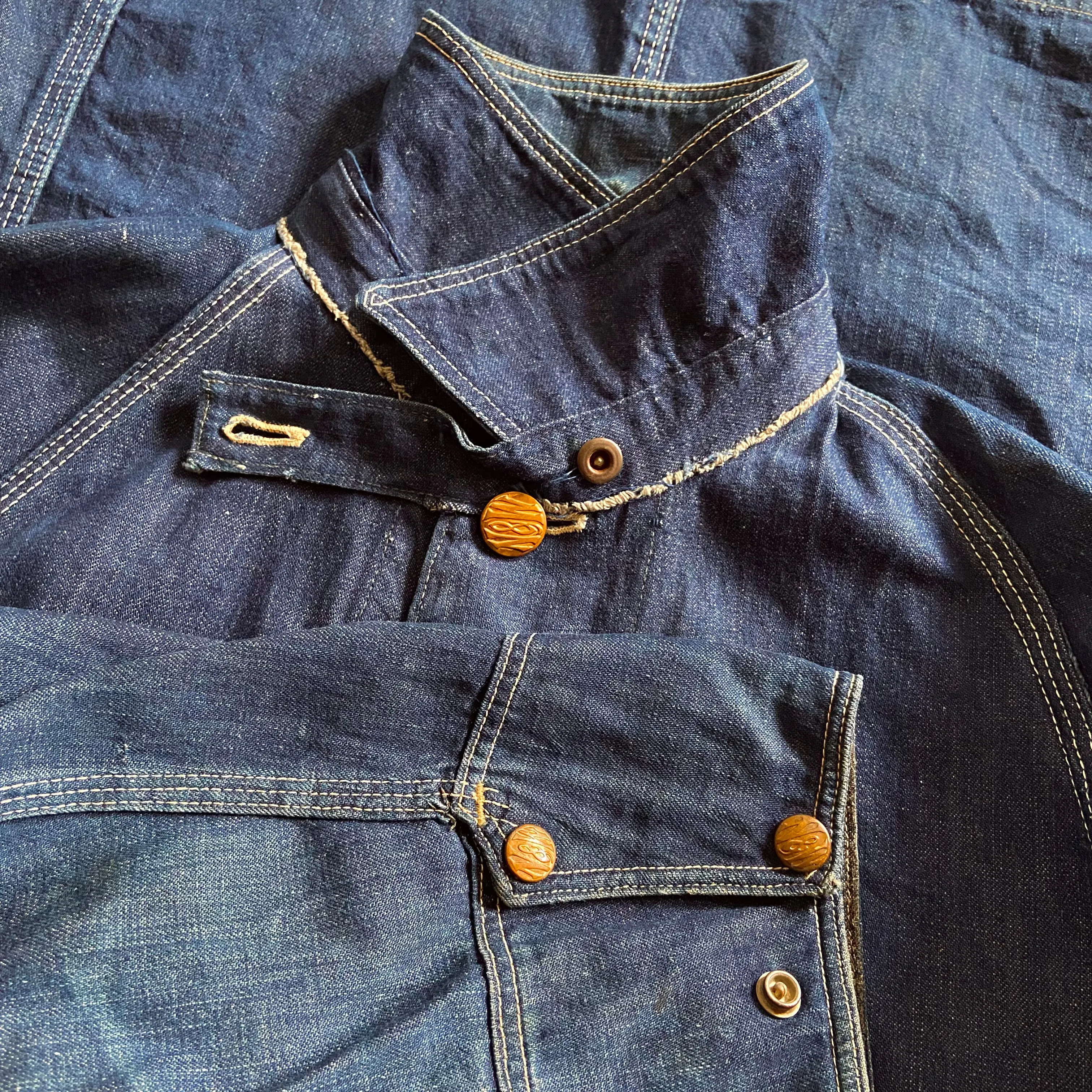 1930s N&W Denim Chin Strap Chore Jacket