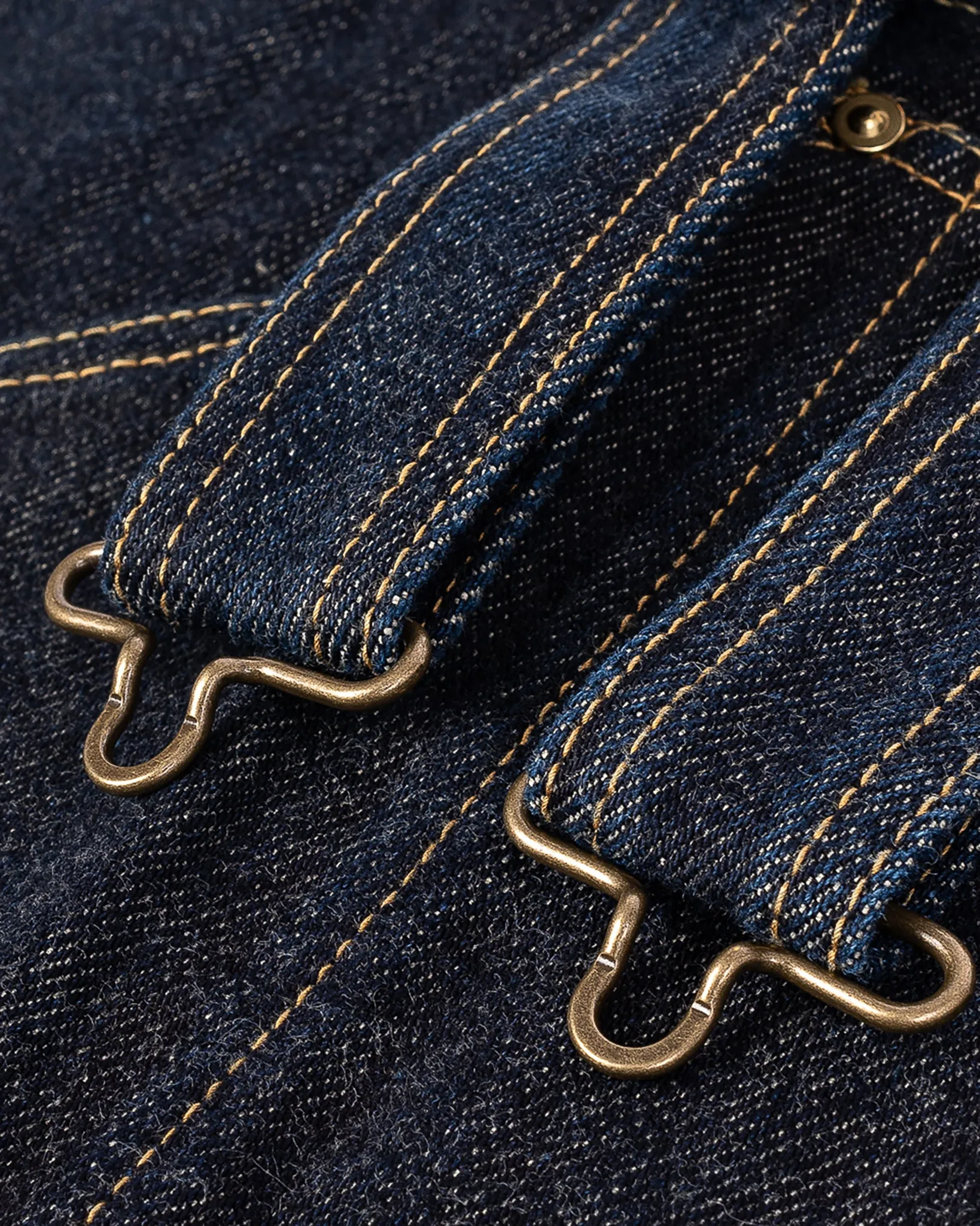 21oz Selvedge Denim Double Knee Overalls - Indigo
