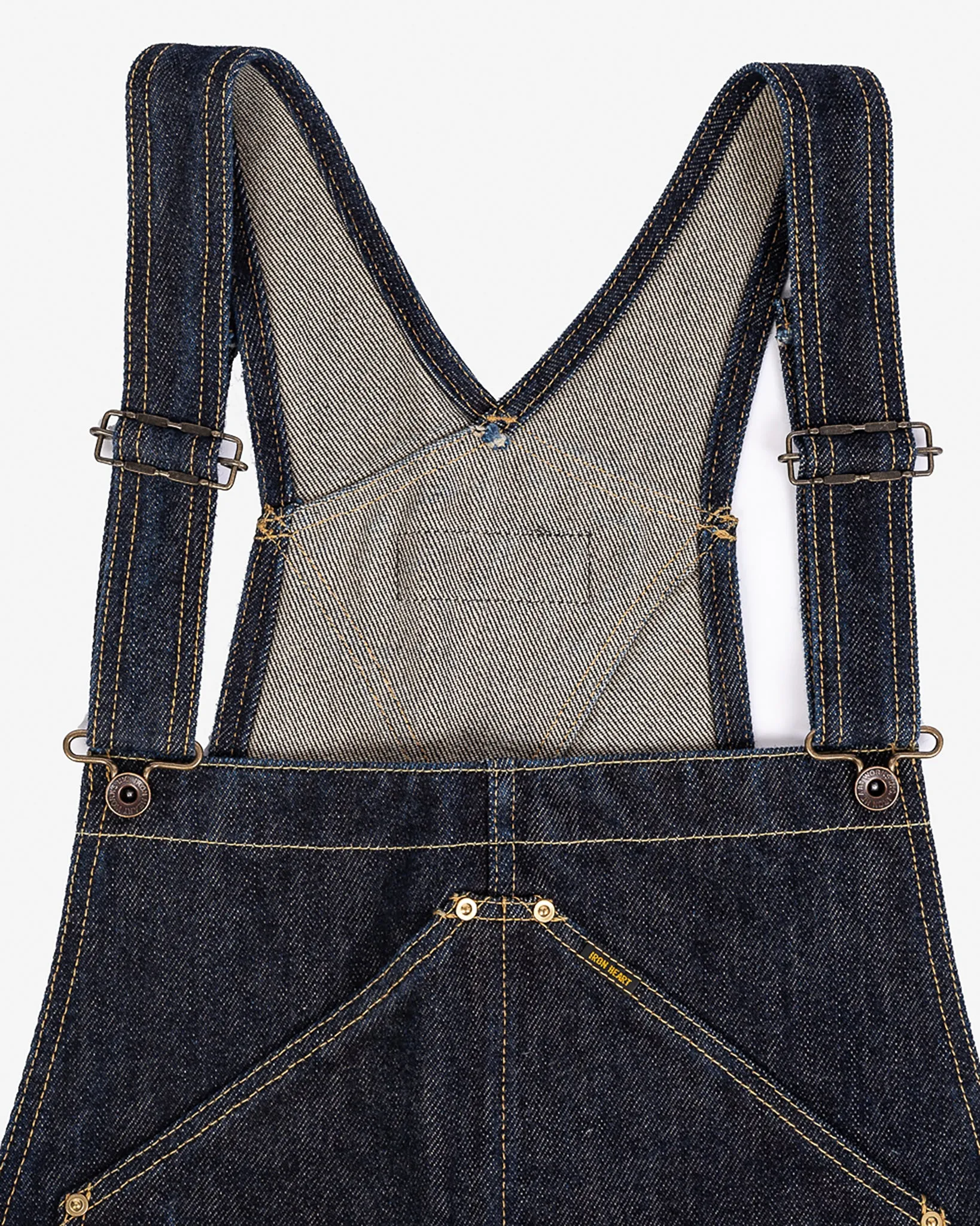 21oz Selvedge Denim Double Knee Overalls - Indigo
