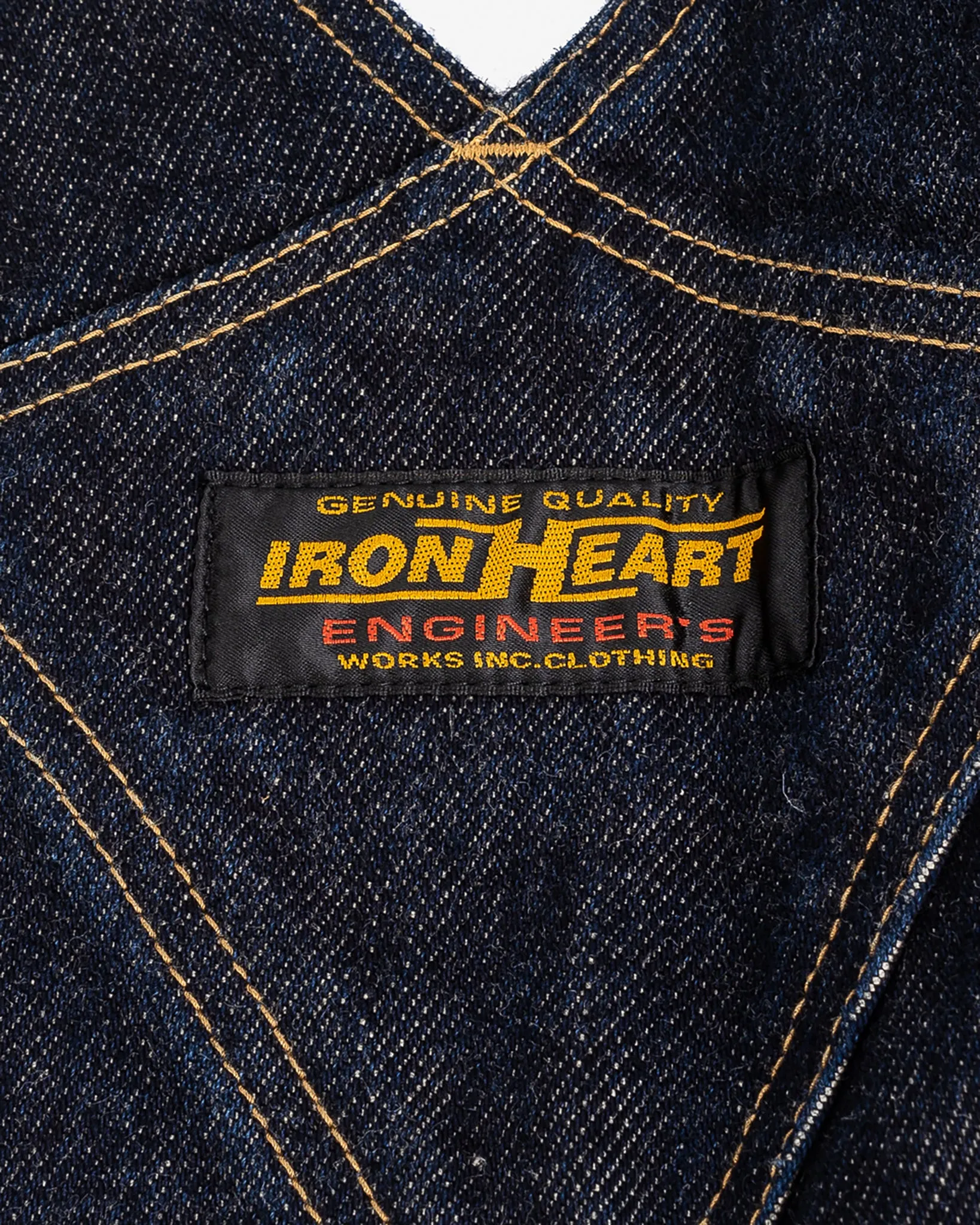 21oz Selvedge Denim Double Knee Overalls - Indigo