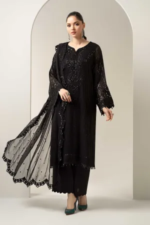 3 Piece Embroidered Chiffon Suit | SF-EA25-03