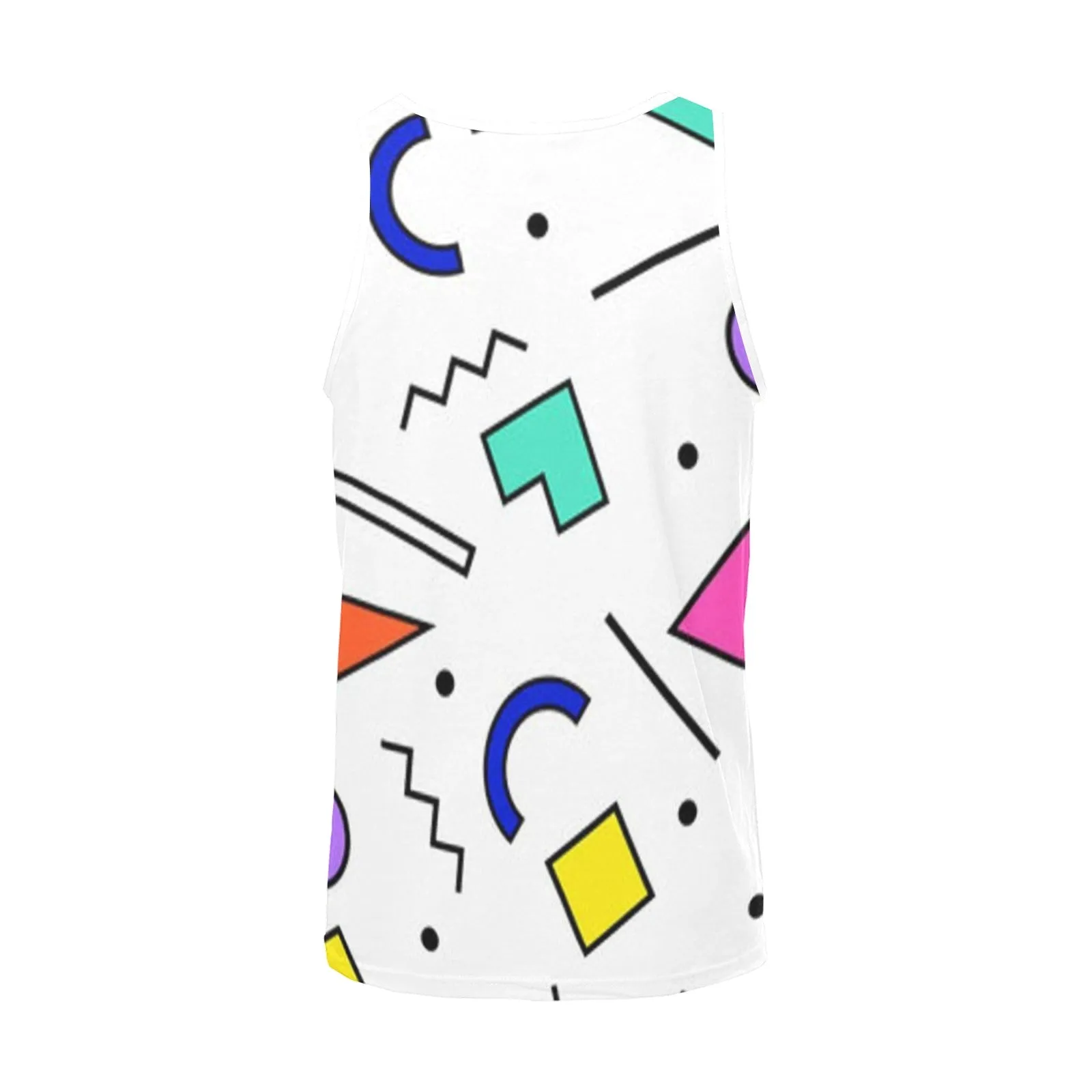 90s White Design Pattern Men's All Over Print Tank Top