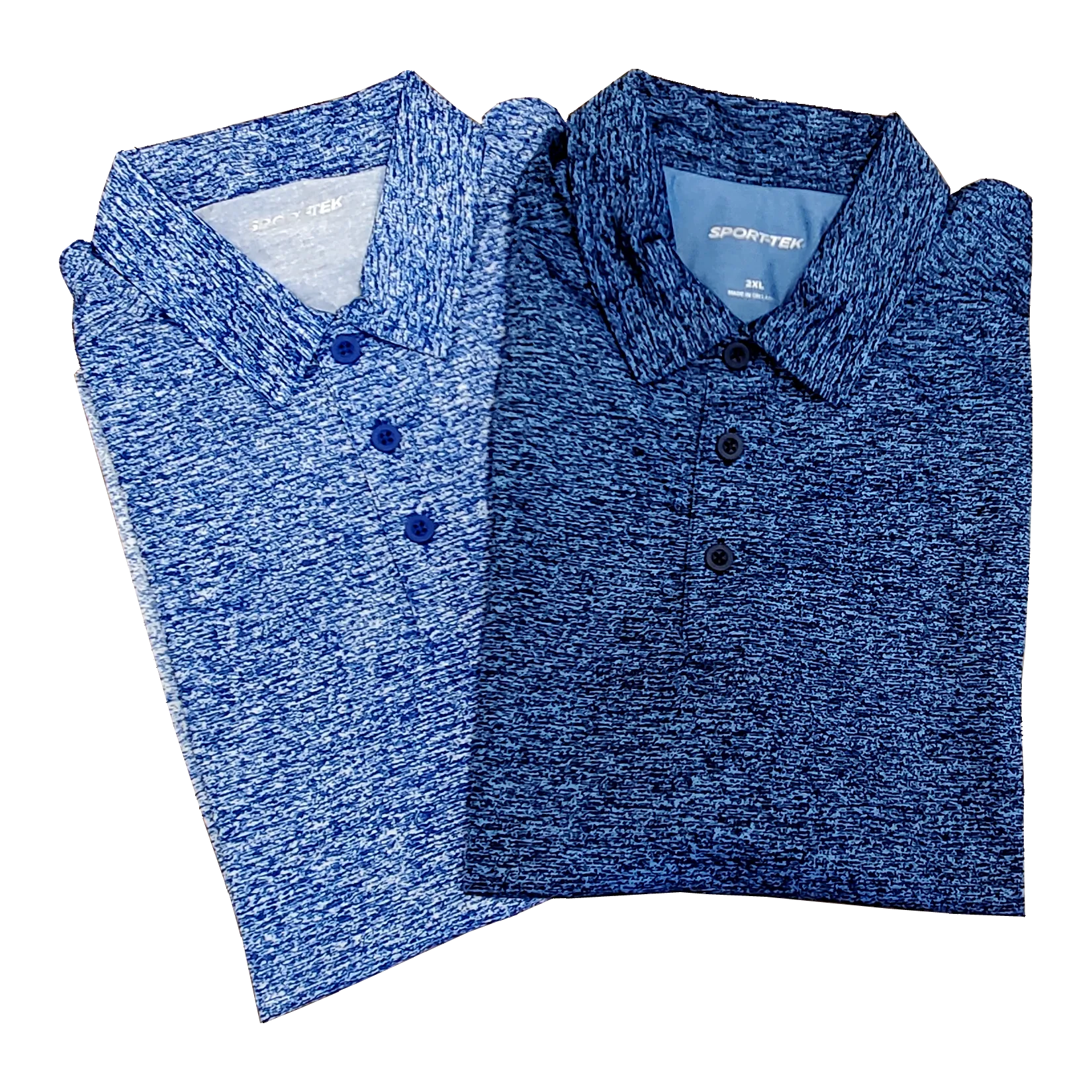 A1910 Mens Ombre Heather Polo