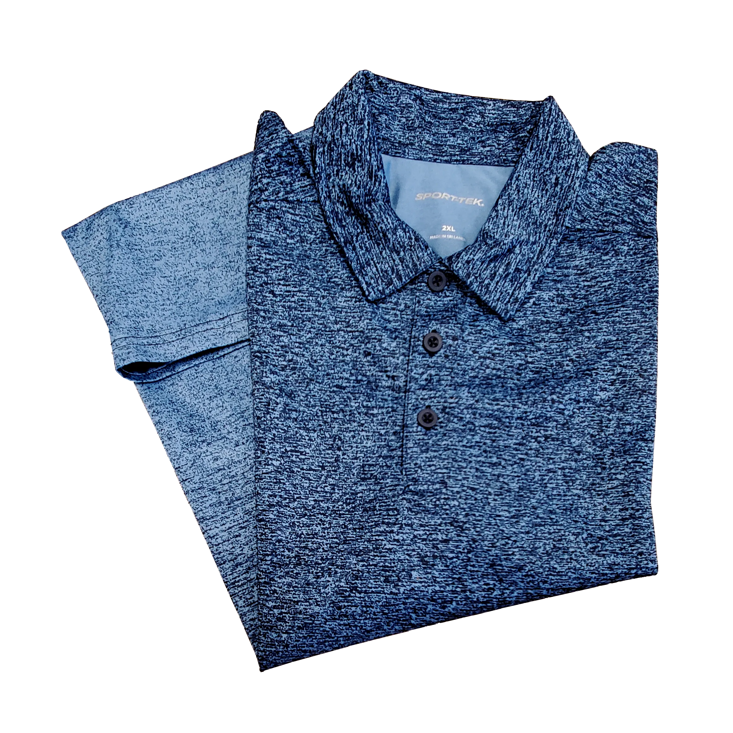 A1910 Mens Ombre Heather Polo