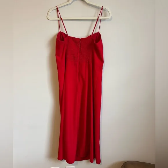 Abercrombie &amp; Fitch Camille Midi Dress in Red - Size L