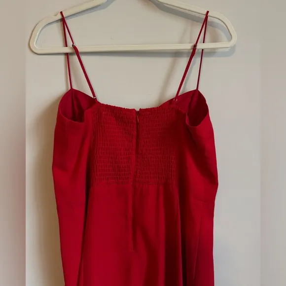 Abercrombie &amp; Fitch Camille Midi Dress in Red - Size L