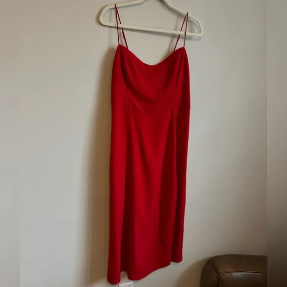 Abercrombie &amp; Fitch Camille Midi Dress in Red - Size L