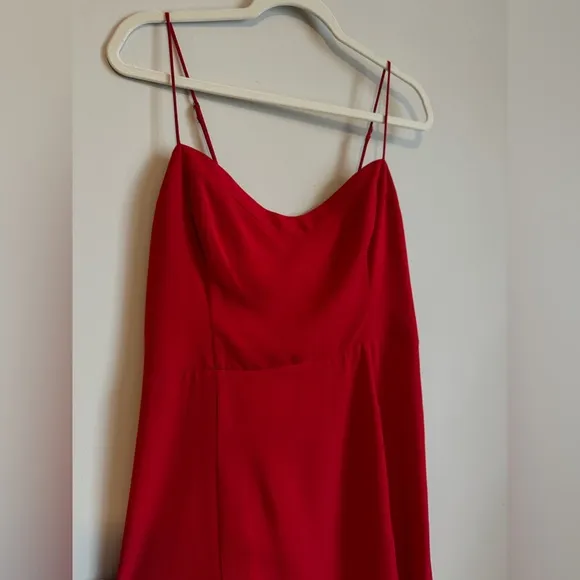 Abercrombie &amp; Fitch Camille Midi Dress in Red - Size L