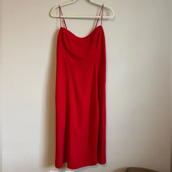 Abercrombie &amp; Fitch Camille Midi Dress in Red - Size L