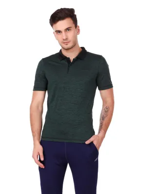Alcis Men Solid Green Tshirts