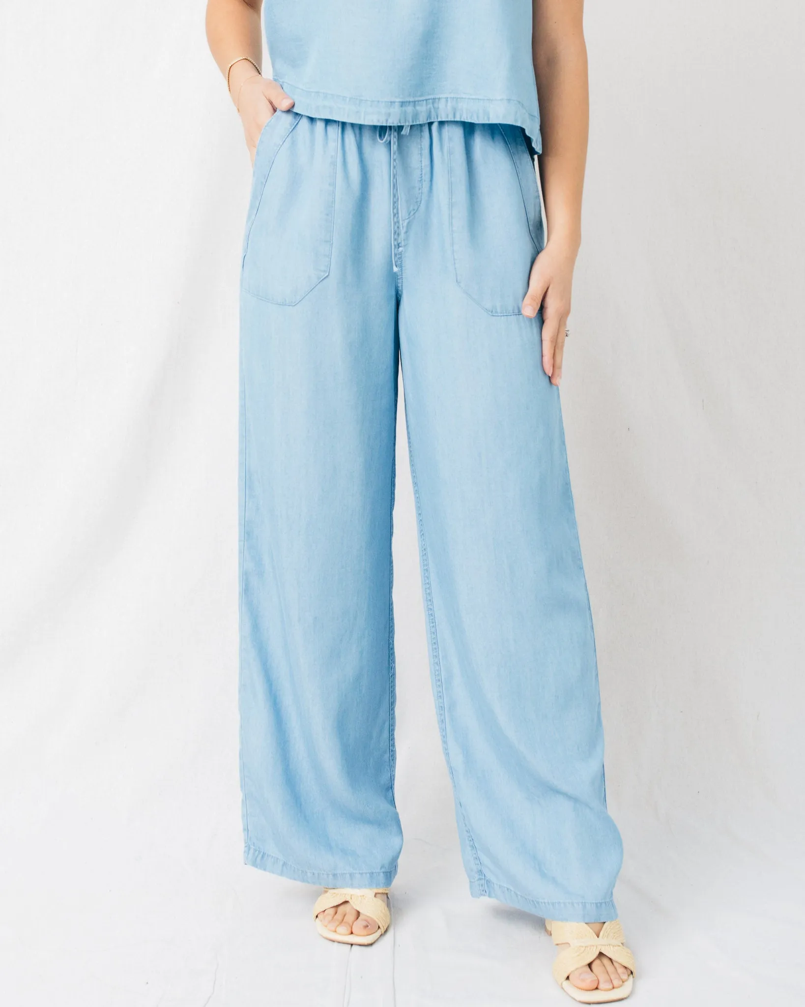 Alexis Drawstring Waist Wide Leg Pants