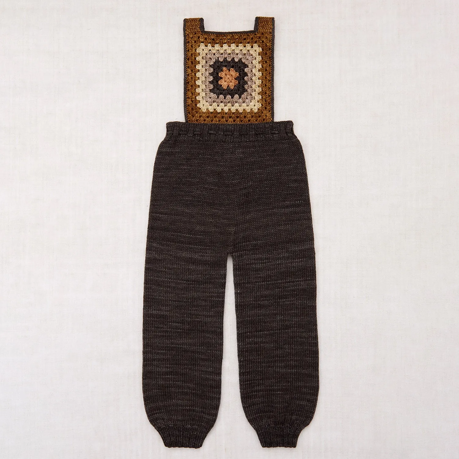 Baby & Kids Hand Knit/Crochet Merino Wool Lake House Overalls - Bark