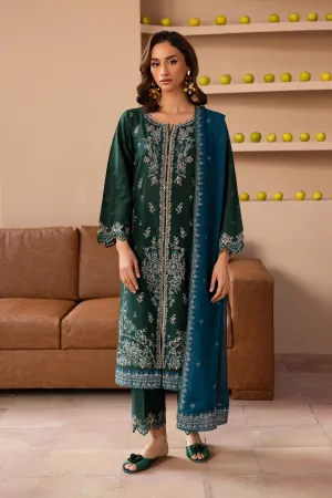 Bell Pepper 3Pc- Embroidered Lawn Dress