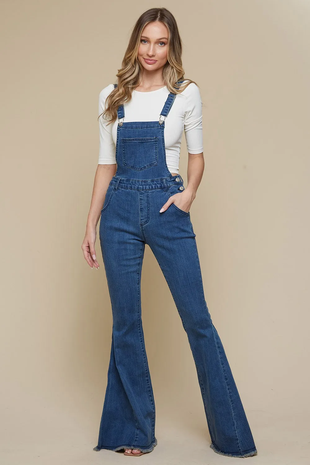 BELLBOTTOM DENIM OVERALLS W4300RIA