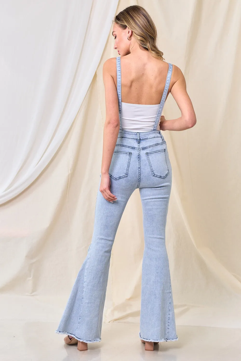 BELLBOTTOM DENIM OVERALLS W4300RIA