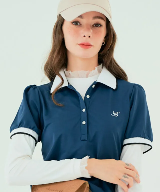 BENECIA 12 Apple Pique T-Shirt - Dark Blue