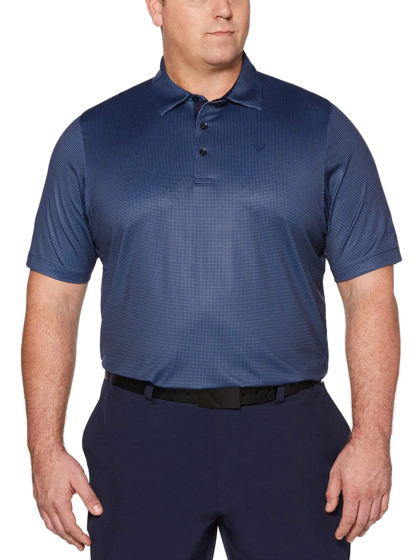 Big & Tall Printed Gingham Swing Tech™ Polo