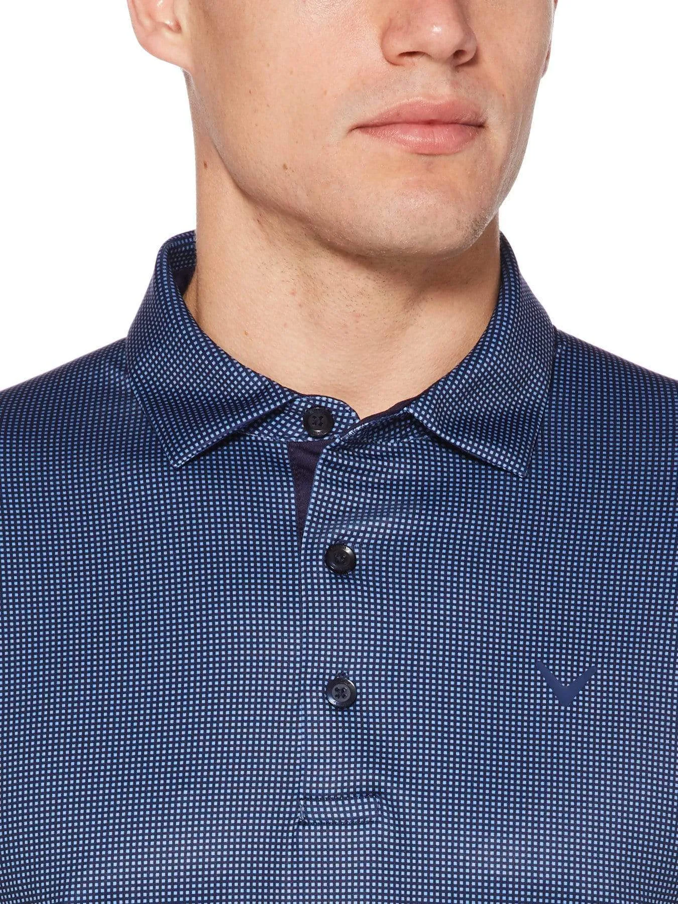 Big & Tall Printed Gingham Swing Tech™ Polo