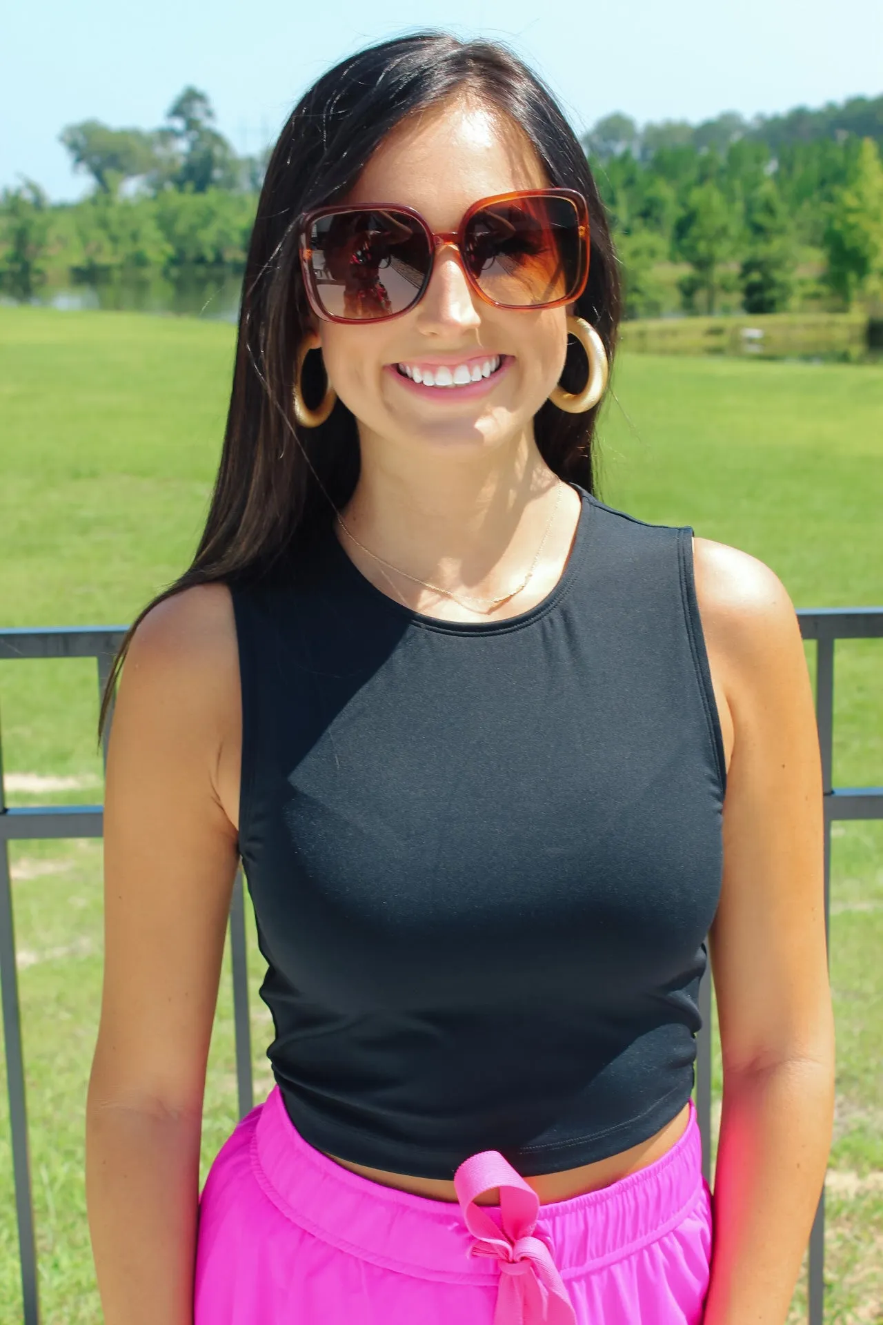 Black Solid Tank