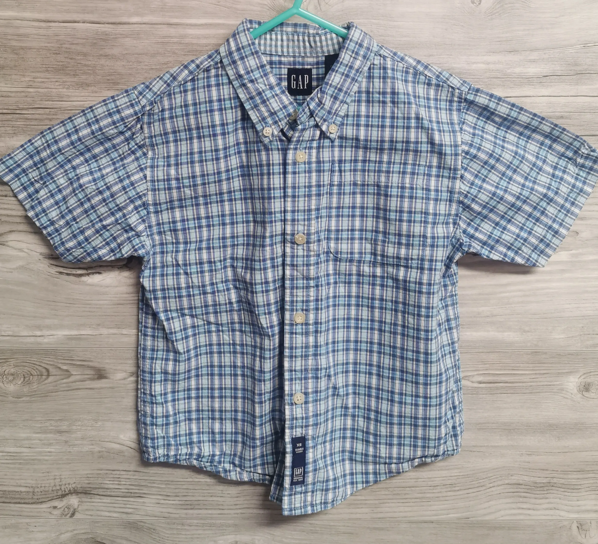 BOY SIZE XS (4/6 YEARS) - Baby GAP, Casual, Shortsleeve Dress Shirt EUC B50