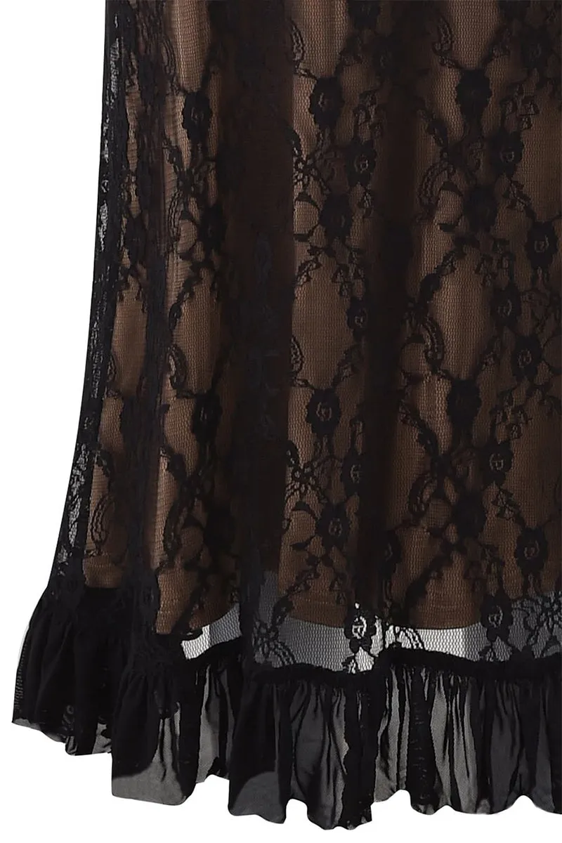 BR3223 Lace Camisole Midi Dress