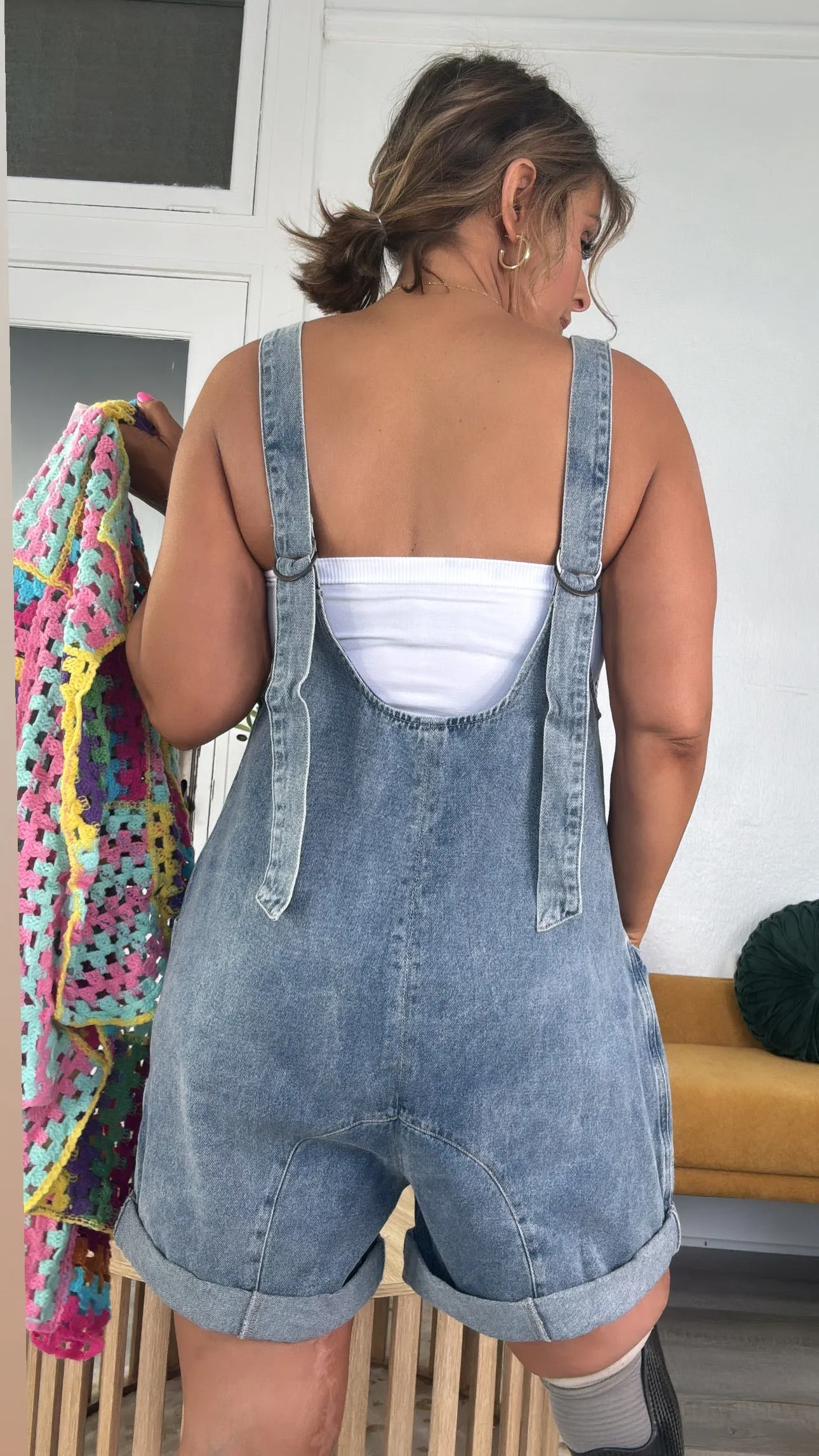 BY TOGETHER: Baggy Denim Shortalls