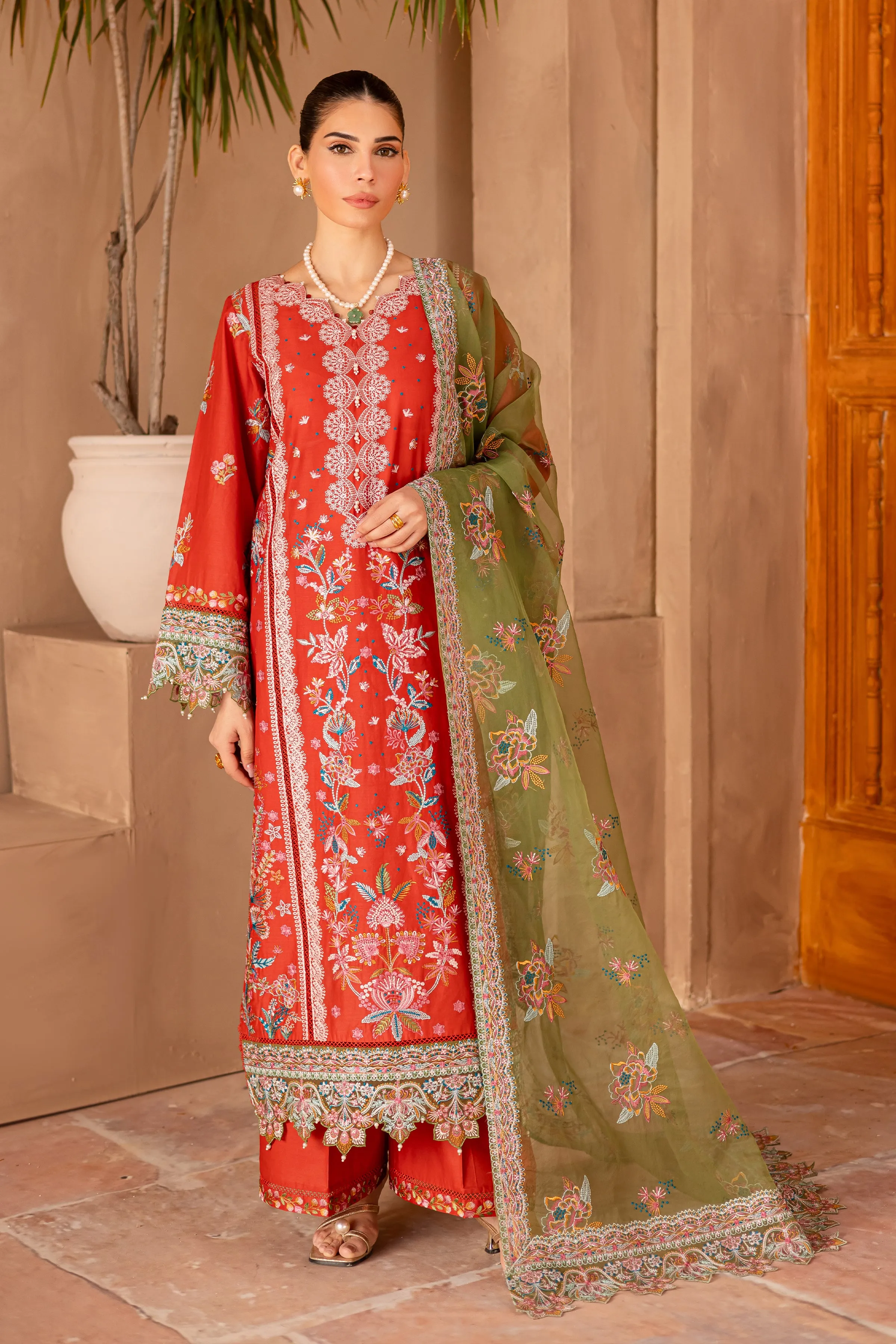 Caliste 3Pc - Embroidered Luxe Pret