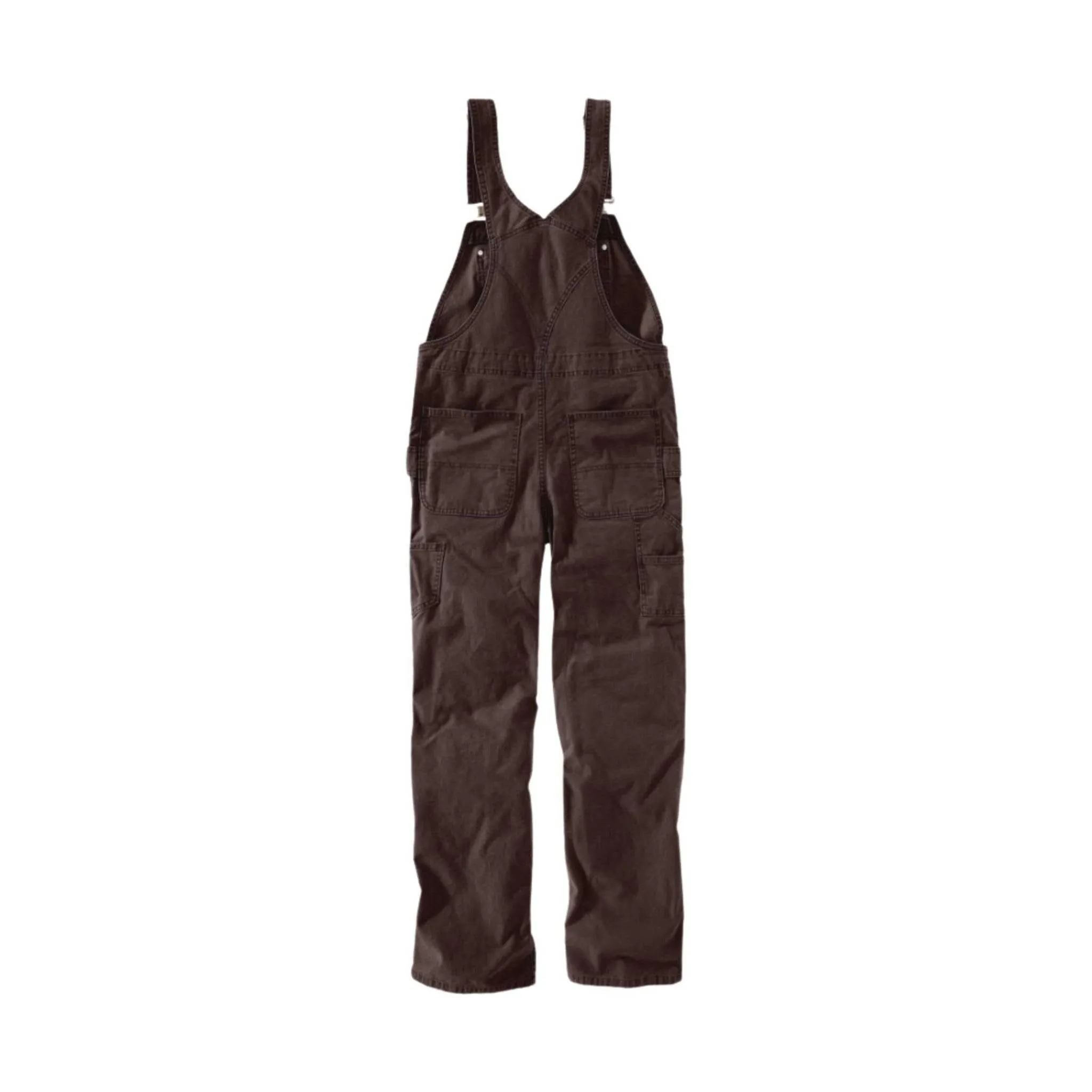 Carhartt Women's Rugged Flex Loose Fit Canvas Bib Overall - Dark Brown - ONLINE STORE CREDIT/EXCHANGE ONLY