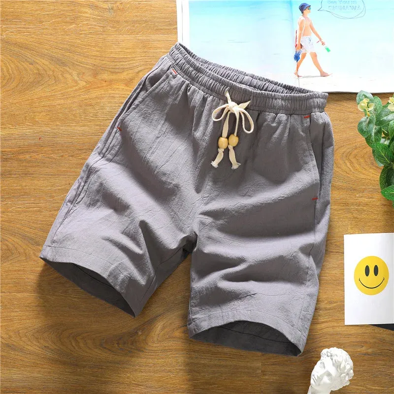 Casual Loose Fit Summer Hemp Shorts for Men
