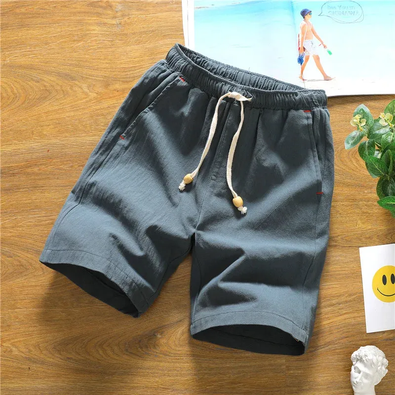 Casual Loose Fit Summer Hemp Shorts for Men