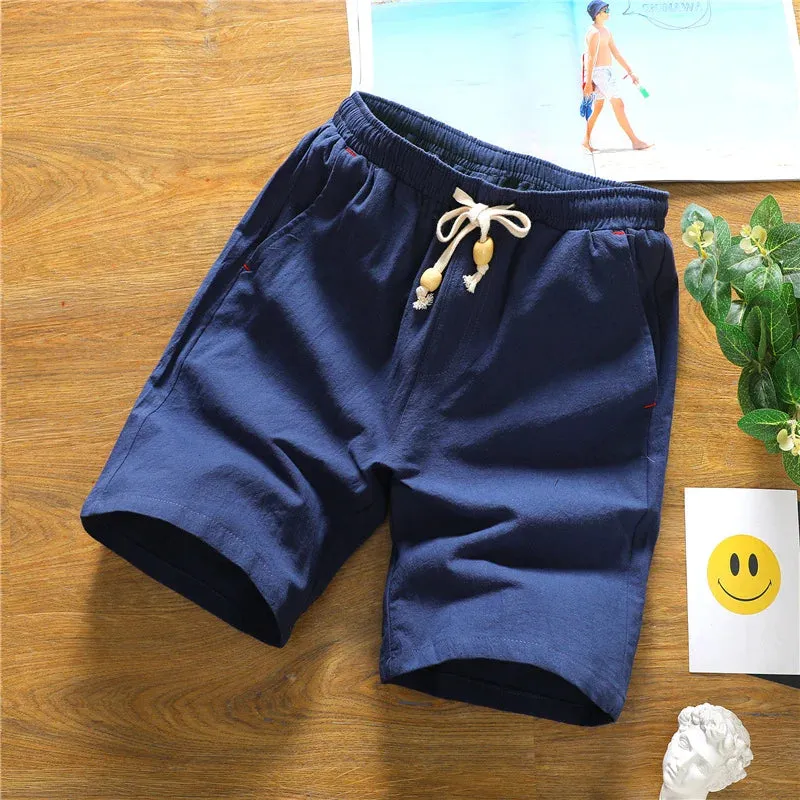 Casual Loose Fit Summer Hemp Shorts for Men
