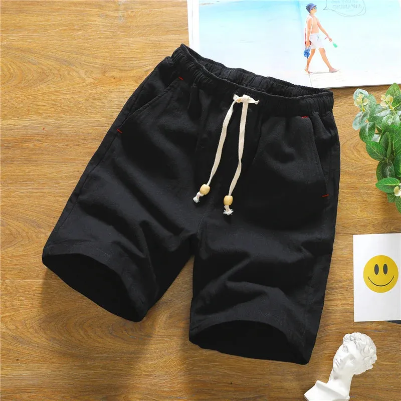 Casual Loose Fit Summer Hemp Shorts for Men
