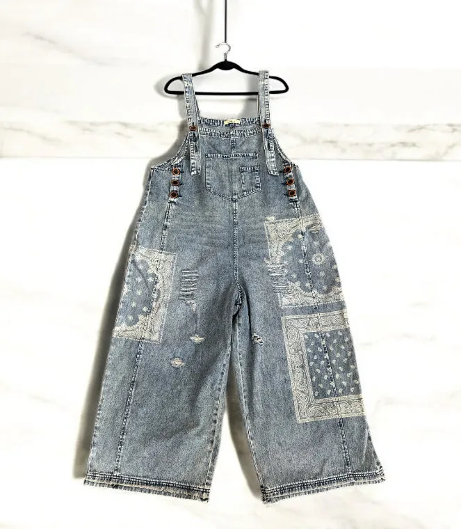 CLEARANCE - Denim Oversized Overalls