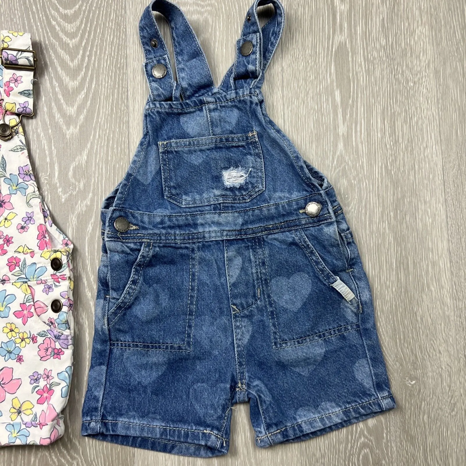 Cotton on & Anko Girls Dungarees Size 3 Years (2 Pairs)