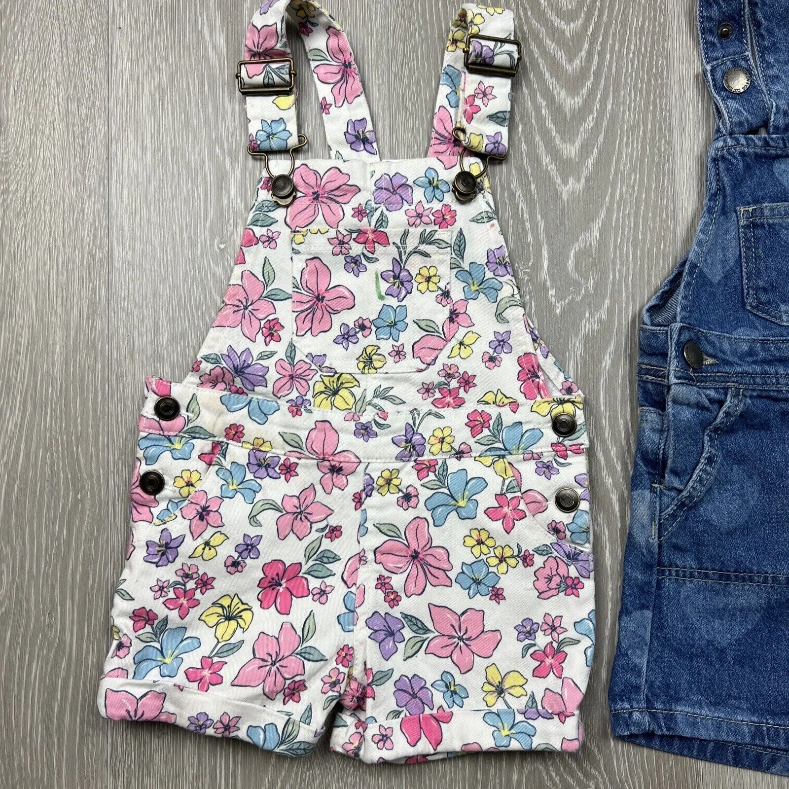 Cotton on & Anko Girls Dungarees Size 3 Years (2 Pairs)