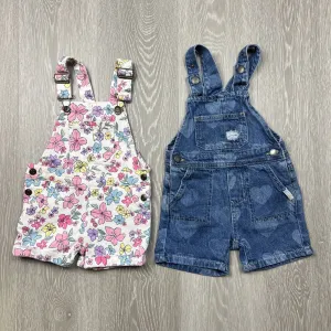 Cotton on & Anko Girls Dungarees Size 3 Years (2 Pairs)