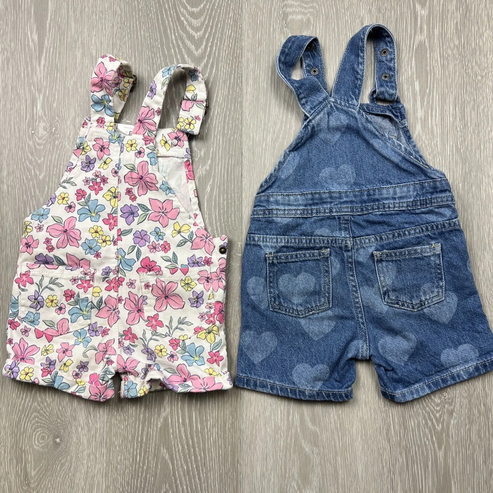 Cotton on & Anko Girls Dungarees Size 3 Years (2 Pairs)