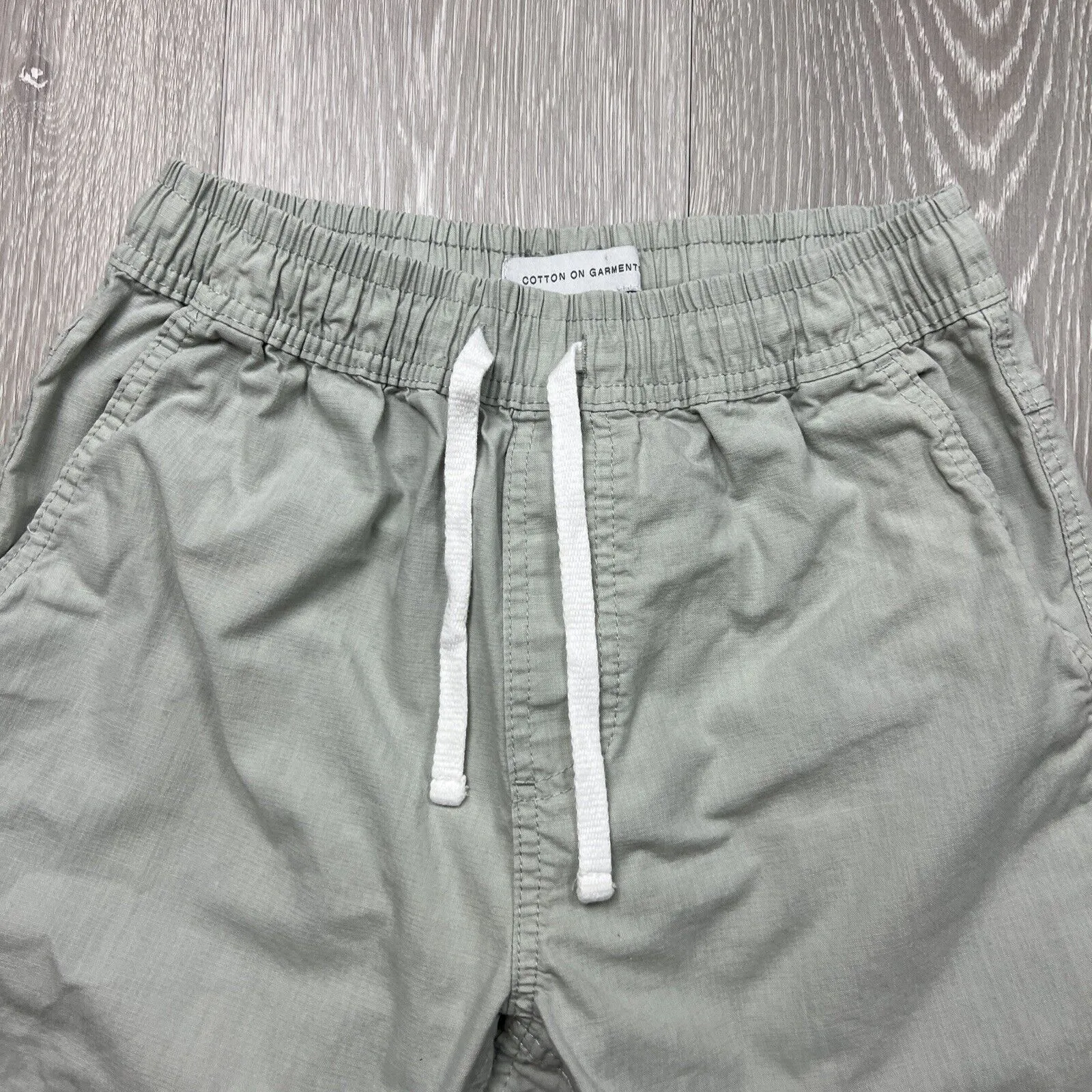 Cotton On Mens Pale Green Elastic Waist Cotton Shorts Size XS