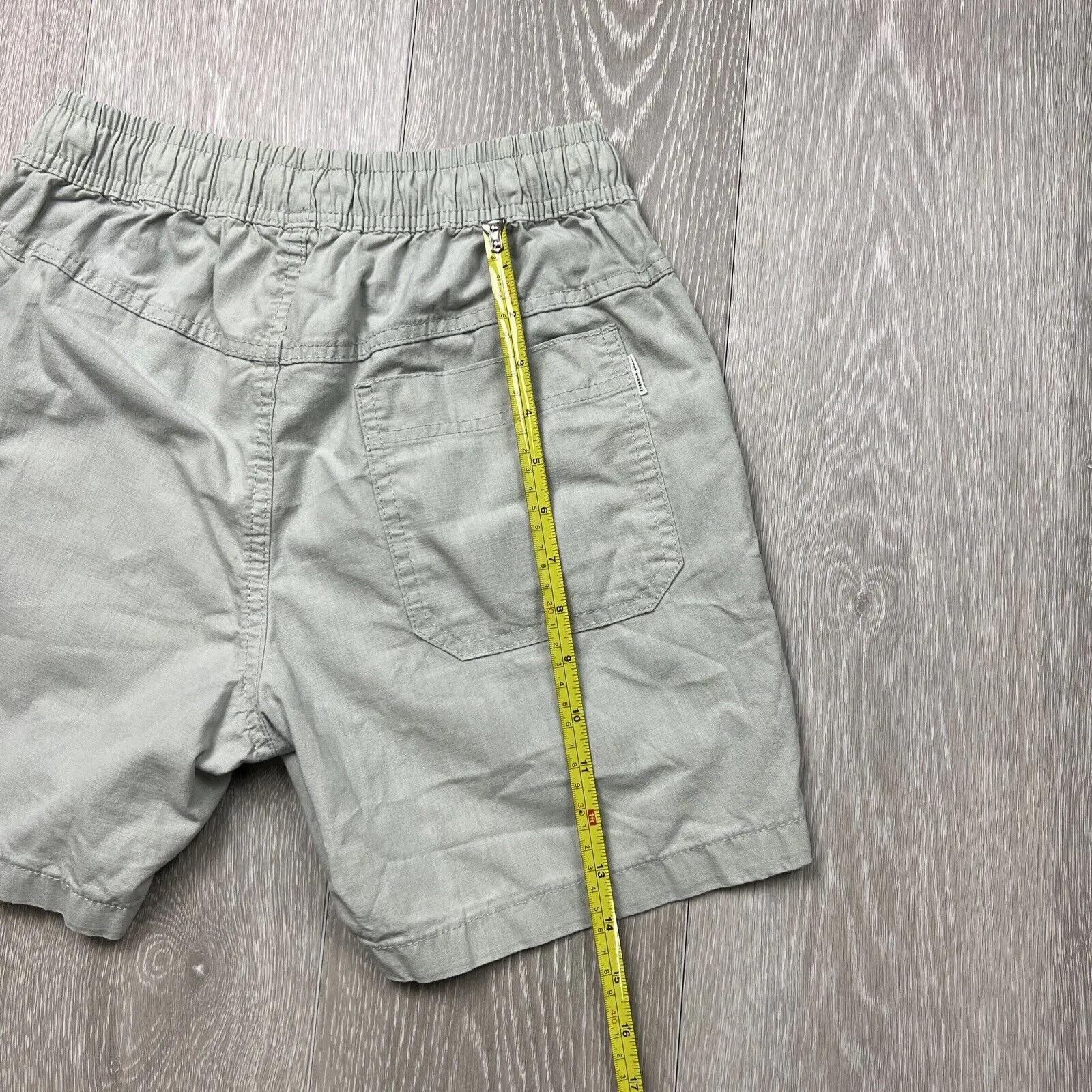 Cotton On Mens Pale Green Elastic Waist Cotton Shorts Size XS