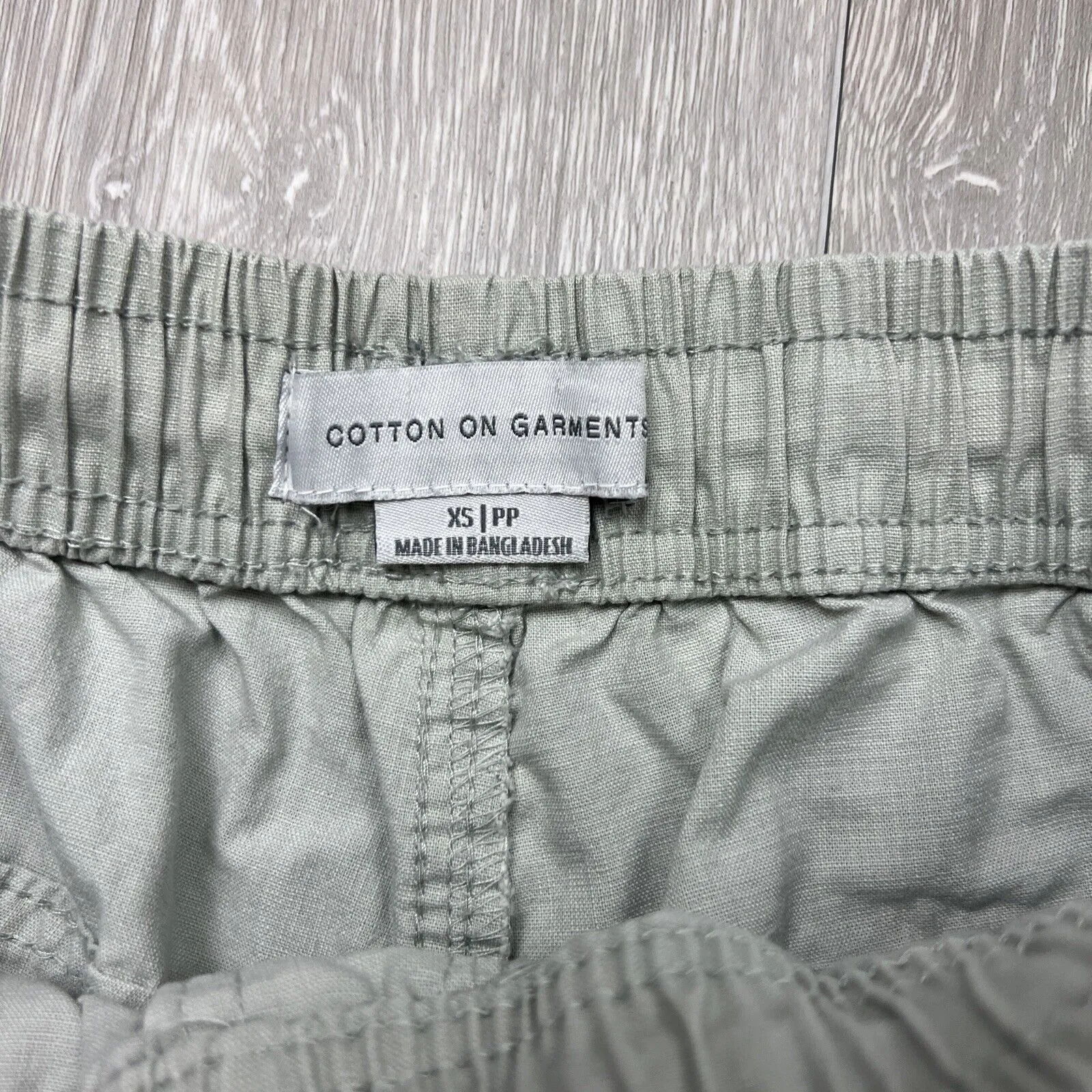 Cotton On Mens Pale Green Elastic Waist Cotton Shorts Size XS