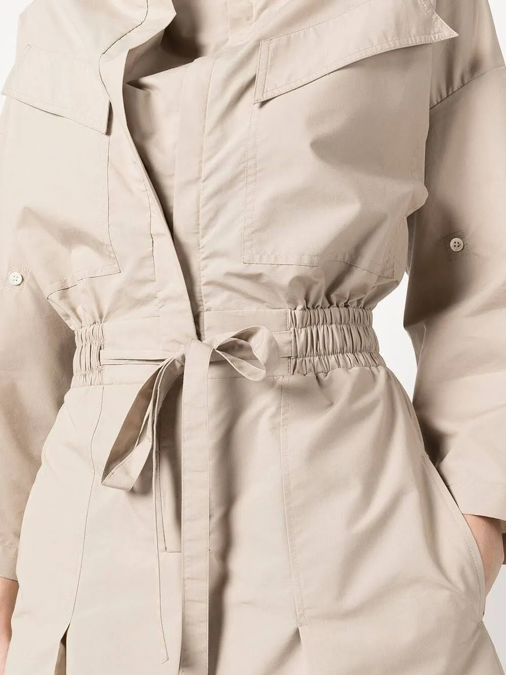Cotton Poplin Zip-Up Culotte Jumpsuit