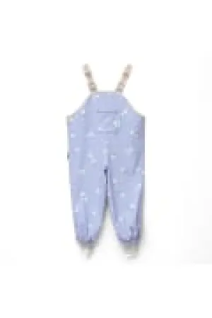Crywolf | Rain Overalls - Floral Periwinkle