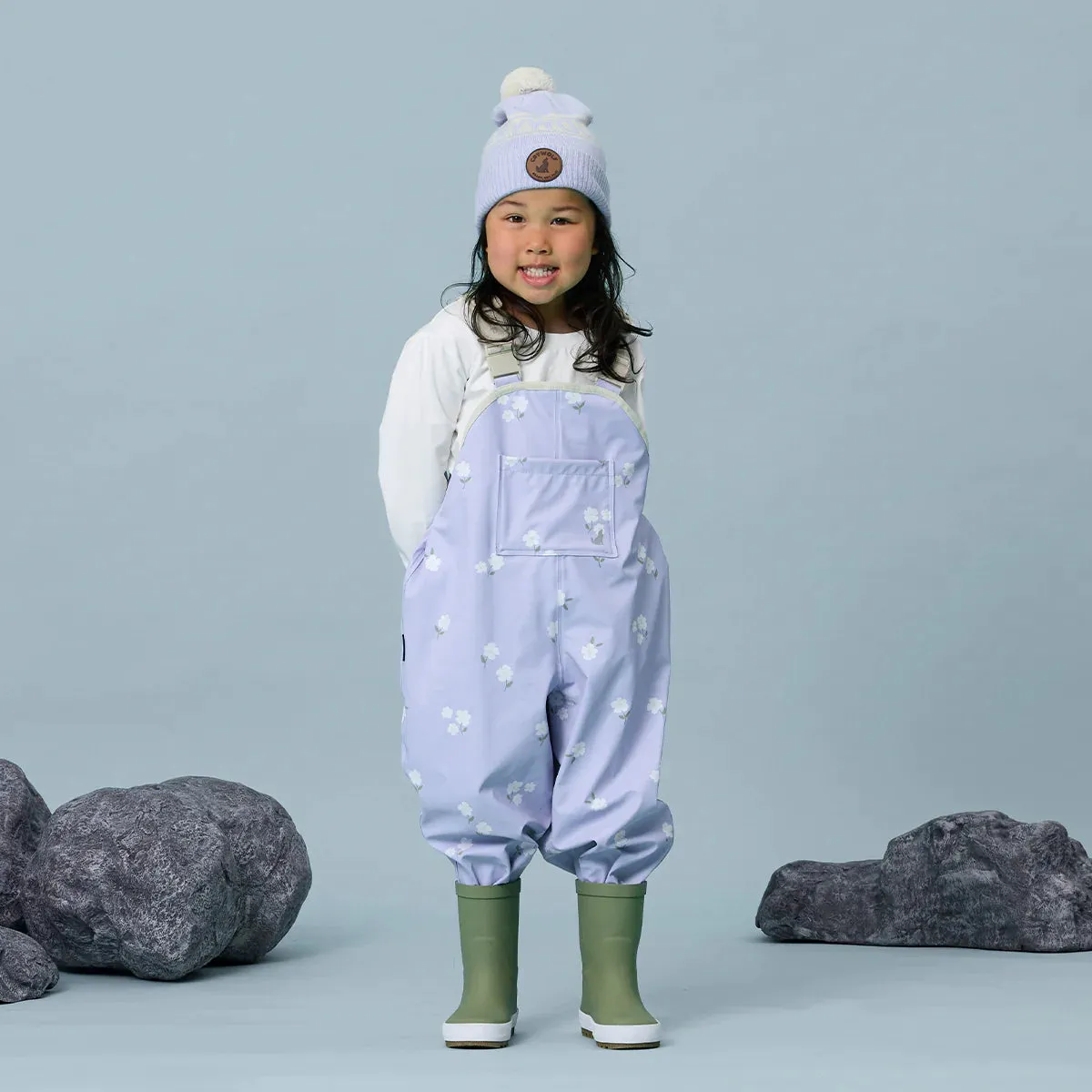 CRYWOLF Rain Overalls - Floral Periwinkle