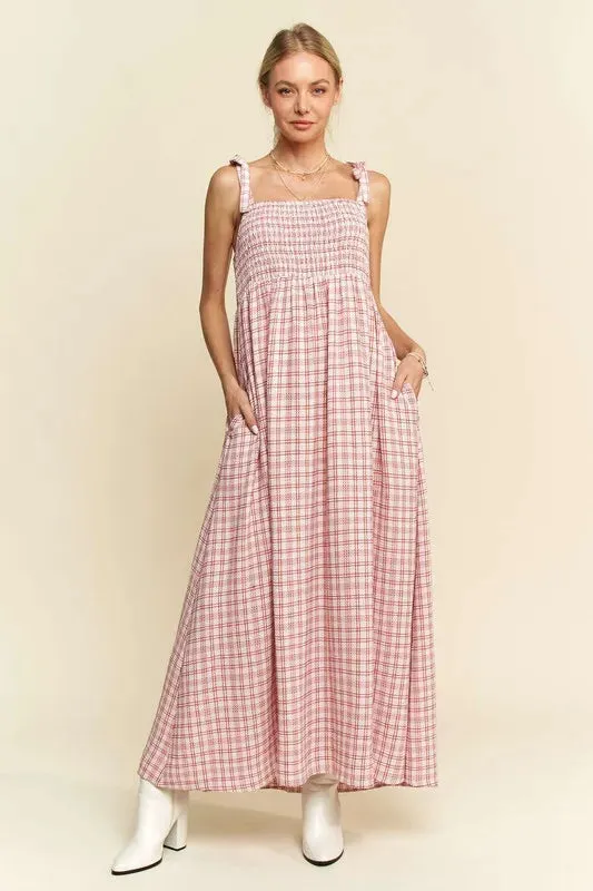 Davi & Dani Smocked Sleeveless Maxi Cami Dress