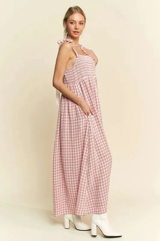 Davi & Dani Smocked Sleeveless Maxi Cami Dress