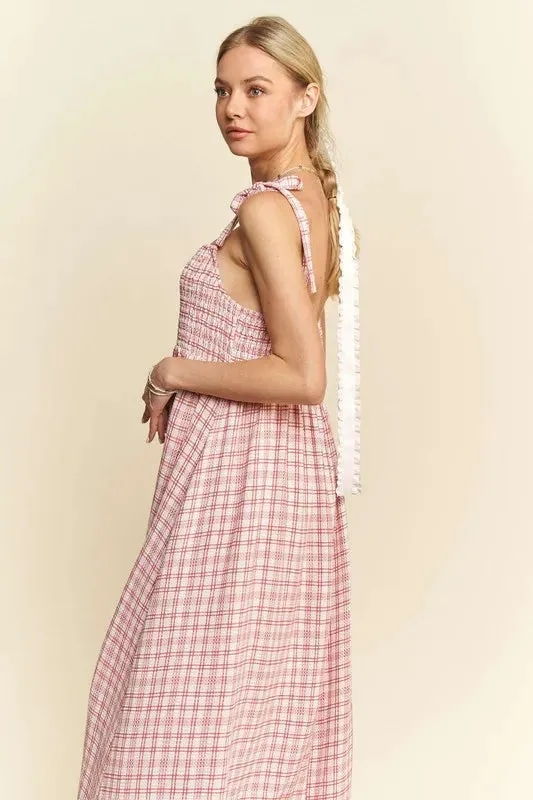 Davi & Dani Smocked Sleeveless Maxi Cami Dress