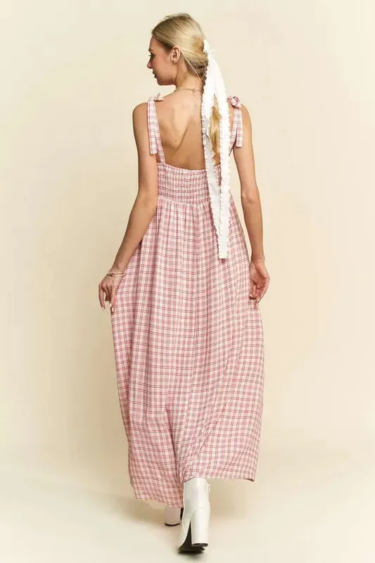Davi & Dani Smocked Sleeveless Maxi Cami Dress